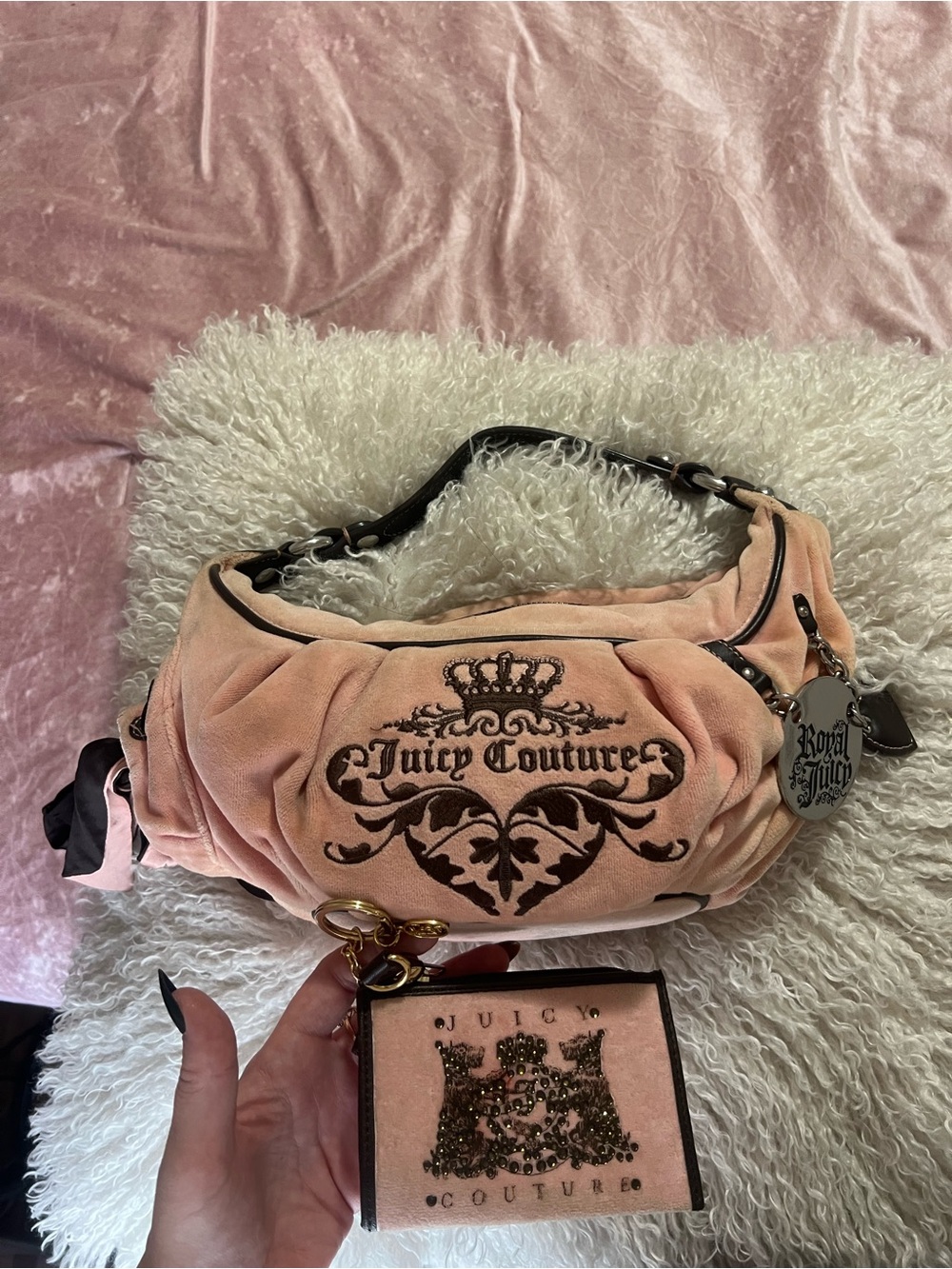 Vintage juicy couture baby pink purse set